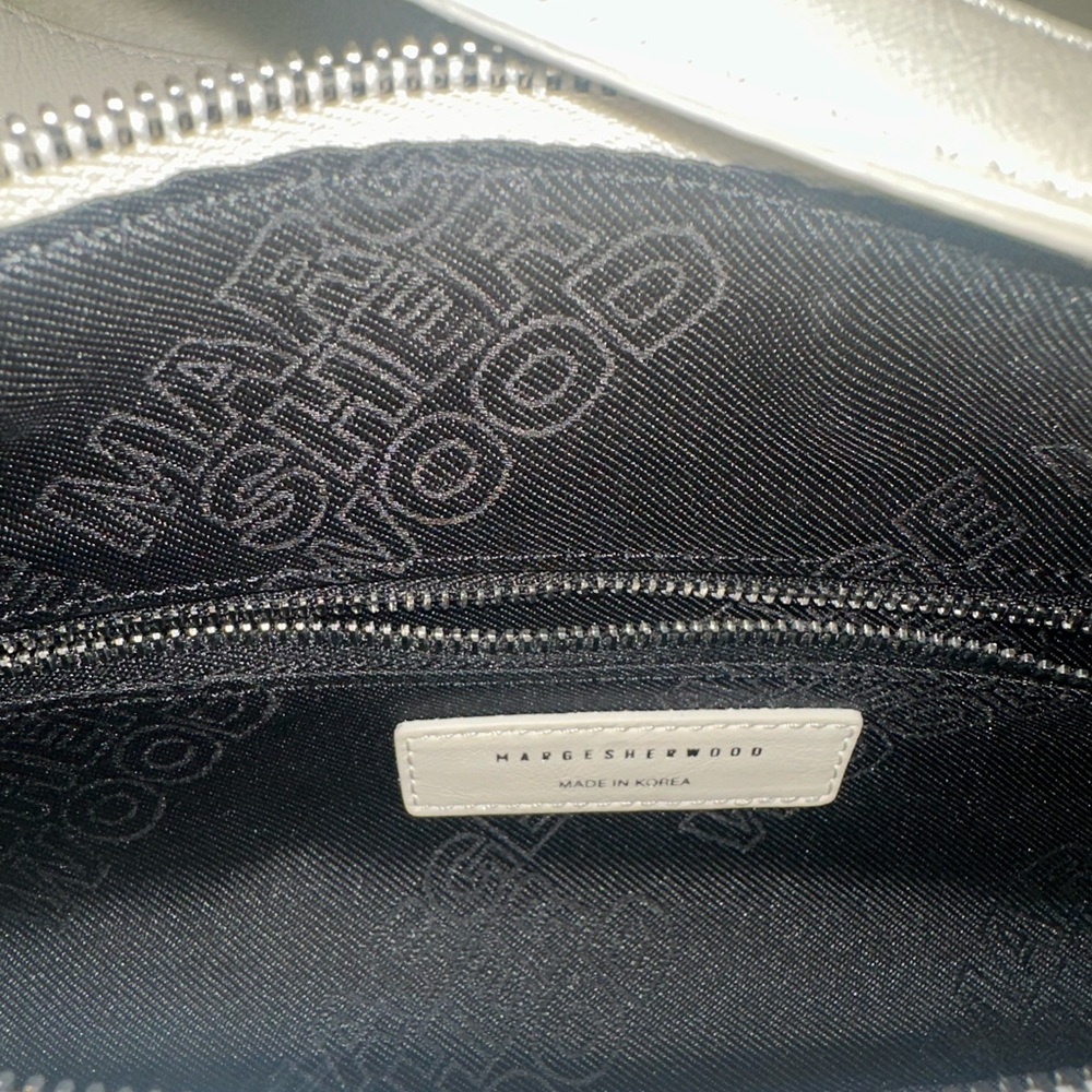 MARGESHERWOOD Outpocket Hobo Mini bag in cream glossy leather - Picture 10 of 10